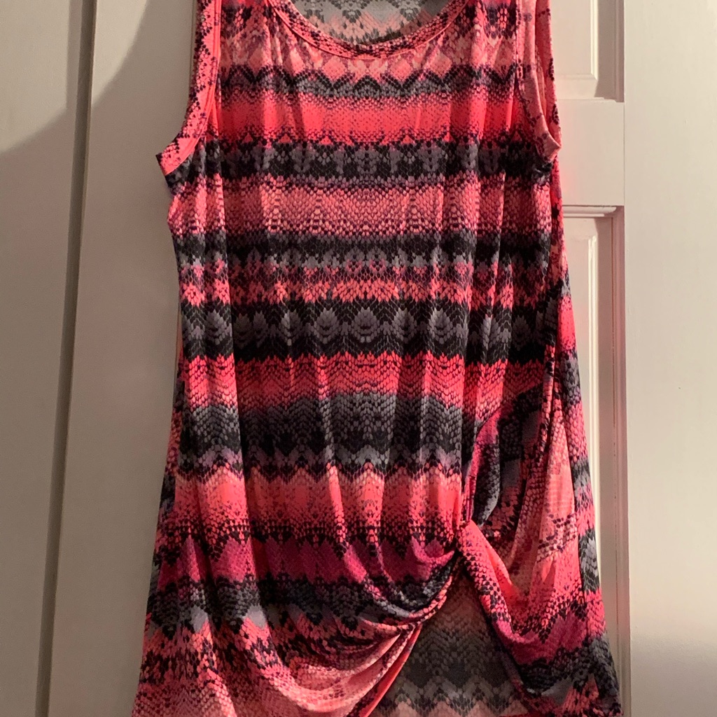 Pink/Black/Gray Python Print Tank Top